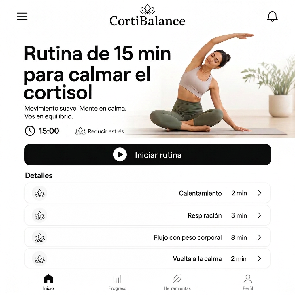 Pantalla de la app: Rutinas